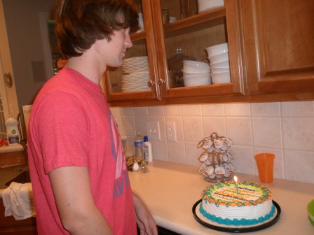 Andrew and his cake